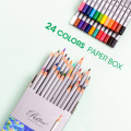 Hotspot et stal 24 couleurs non toxiques sain de couleur professionnelle crayon crayon coloré à l&#39;huile pour les fournitures d&#39;art scolaire